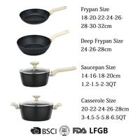 Offre Spéciale de casseroles et poêles en aluminium forgé de haute qualité Batterie de cuisine antiadhésive