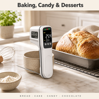 Termometer Digital lipat, pengukur suhu daging baca instan tes makanan dapur rumah tangga