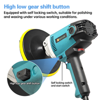Polisseuse de voiture verticale à double action 900W, moteur en cuivre pur, machine à polir avec disque de 180 mm pour le cirage, le ponçage et l'élimination de la rouille
