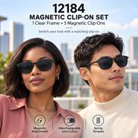 Lunettes de soleil magnétiques 5 en 1 à clipser, verres polarisés TAC, monture intégrale, légères, anti-radiation UV400, unisexes
