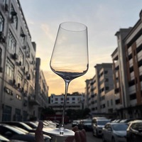 Verre à vin rouge en cristal ultra-fin fait main, alternative à Zalto, style rétro élégant et luxueux, de marque nationale