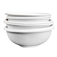 Bol biodégradable en bagasse 100% écologique, résistant à la chaleur, compatible micro-ondes, avec logo personnalisé, pour camping, fêtes et plats à emporter