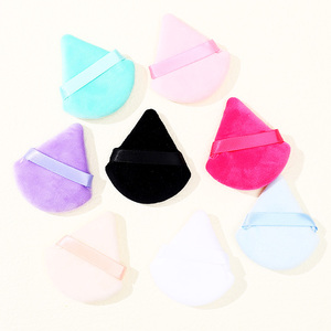 Latex Free Reusable Velvet Makeup Puff Triangle Skin Friendly Blending Sponge for Powder <b>Foundation</b> - Product Image 2