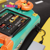 Jeu de course d'aventure pour enfants sur ordinateur de bureau avec volant, jouets de simulation musicaux lumineux et colorés en plastique