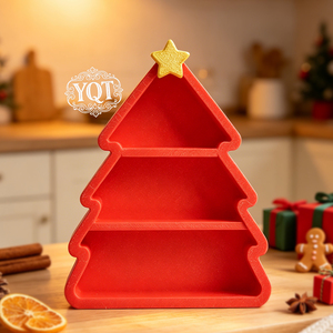 Suporte Decorativo em Formato de Árvore de Natal 3D de 12CM para Miniaturas, Pingentes de Comida e Figuras - Decoração de Cenário em Miniatura - Product Image 3
