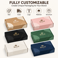 Boîte cadeau en carton ondulé de luxe personnalisée avec logo, pliable, pour l'expédition de vêtements, de bijoux, pour le commerce électronique, vente en gros