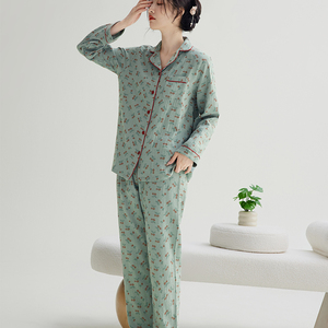 Оптовая продажа, хлопковые пижамы, женские пижамы, комплект с цветочным принтом, лидер продаж, пижамные комплекты, женское спальное платье - Product Image 1