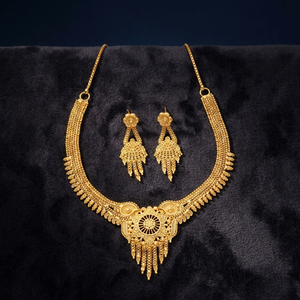 Gold Plated Micro Forming Necklaces Wedding Special Occasion Orthodox Jewelry Gift for Women Copper Brass Chapado En Oro Oro - Product Image 1