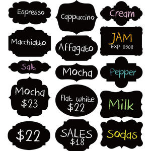 Tarro de especias de vidrio con forma personalizada y etiquetas adhesivas de pizarra reutilizables hechas de papel - Product Image 5