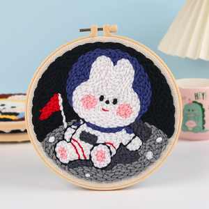 JP 3D broderie <span class=keywords><strong>point</strong></span> <span class=keywords><strong>de</strong></span> <span class=keywords><strong>croix</strong></span> Kits dessin animé <span class=keywords><strong>lapin</strong></span> modèles couture ensemble cerceau à la main Arts artisanat pour les débutants - Product Image 6