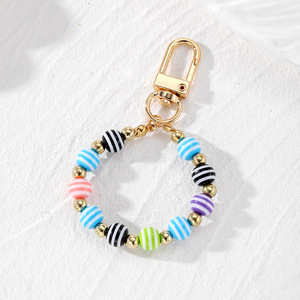 Porte-clés œil turc porte-bonheur bohème fait main, bracelet perlé, anneau porte-clés pour femmes et filles, pendentifs de sac à main, cadeaux de bijoux DIY - Product Image 2