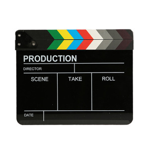 KAMPHO Planche à Clapper Acrylique Colorée, Réalisateur Scène Vidéo, Planche à Clapet pour Film TV, Planche à Découper en Ardoise - Product Image 1