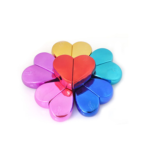 Botella de Perfume de Metal vacía en forma de corazón, botella de viaje portátil de tamaño bolsillo, espray, atomizador, color rojo y azul, 25ml, venta al por mayor - Product Image 6