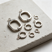 Kit de fabrication de bijoux avec fermoirs en acier inoxydable poli de haute qualité, avec sac