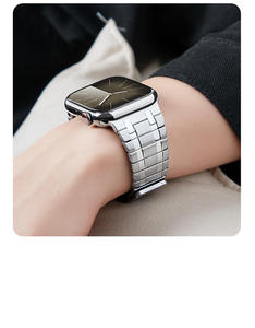 Factory Wholesale Streamlined Stainless Steel Watch <b>Strap</b> for Apple Watch Ultra 2 1 49 45 44 42mm Magnetic Design Watch Band - Product Image 6