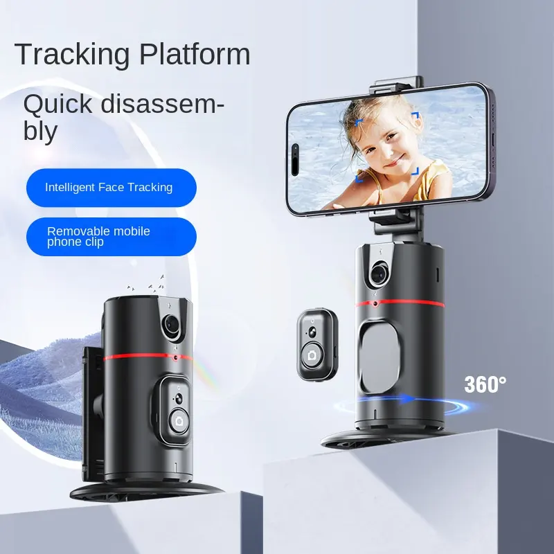 360 reconocimiento facial inteligente seguimiento P02 estabilizador de cardán para cámara AI soporte de teléfono de seguimiento facial