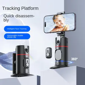 Kamera AI yüz izleme 360 için telefon tutucu akıllı yüz tanıma izleme P02 gimbal sabitleyici