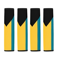 Coussin de ceinture de sécurité en néoprène avec drapeau des Bahamas imprimé sur mesure, 2 pièces, accessoire de décoration intérieure pratique pour véhicule