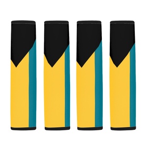 Coussin de ceinture de sécurité en néoprène avec drapeau des Bahamas imprimé sur mesure, 2 pièces, accessoire de décoration intérieure pratique pour véhicule - Product Image 2