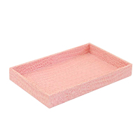 Plateau de rangement en cuir PU texturé croco de luxe personnalisé, organiseur de bureau pour hôtel, cuisine, salon, accessoires de maison