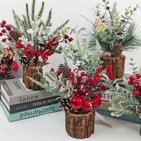 Sapin de Noël artificiel simulé en plastique, léger, écologique, pour table ou bureau, décoration intérieure