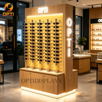 Kiosco de Exhibición de Gafas de Sol Personalizado al por Mayor, Exhibidor de Gafas con Iluminación LED para Centros Comerciales y Ópticas