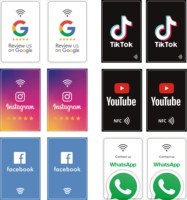 Tarjeta NFC de PVC con Diseño Personalizado, Tarjeta de Reseñas de Google, Tarjeta NFC para Reseñas de Google