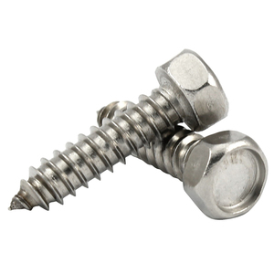 Viti autofilettanti per legno a testa esagonale esterna in acciaio inossidabile completamente filettate - Product Image 4
