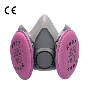 EN140 Filtro <span class=keywords><strong>de</strong></span> carbón activado Respirador Máscara <span class=keywords><strong>de</strong></span> gas <span class=keywords><strong>de</strong></span> doble cartucho <span class=keywords><strong>para</strong></span> <span class=keywords><strong>pintar</strong></span> - Product Image 2