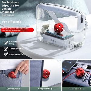 Cafele HAOYUE S111 câble de données conducteur en cuivre écologique trois en un à charge rapide pour téléphones mobiles PVC télescopique - Product Image 2