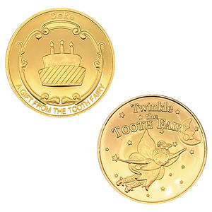 Moneta Commemorativa Placcata Oro Personalizzata per la Caduta dei Denti dei Bambini, Venduta Direttamente dalla Fabbrica - Product Image 1