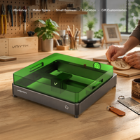 Máquina de Grabado y Corte Láser de Escritorio 20W 400x380mm, Ajuste Automático de Altura, Graba Piedra/Vidrio/Tela, para Taller de Carpintería