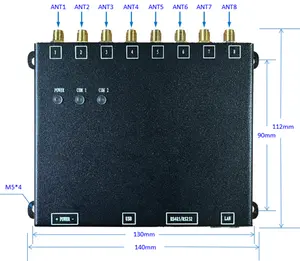 Winnix Sistem Waktu Balapan Antena Pembaca RFID 8 Port, Persediaan Gudang Multi Hitung