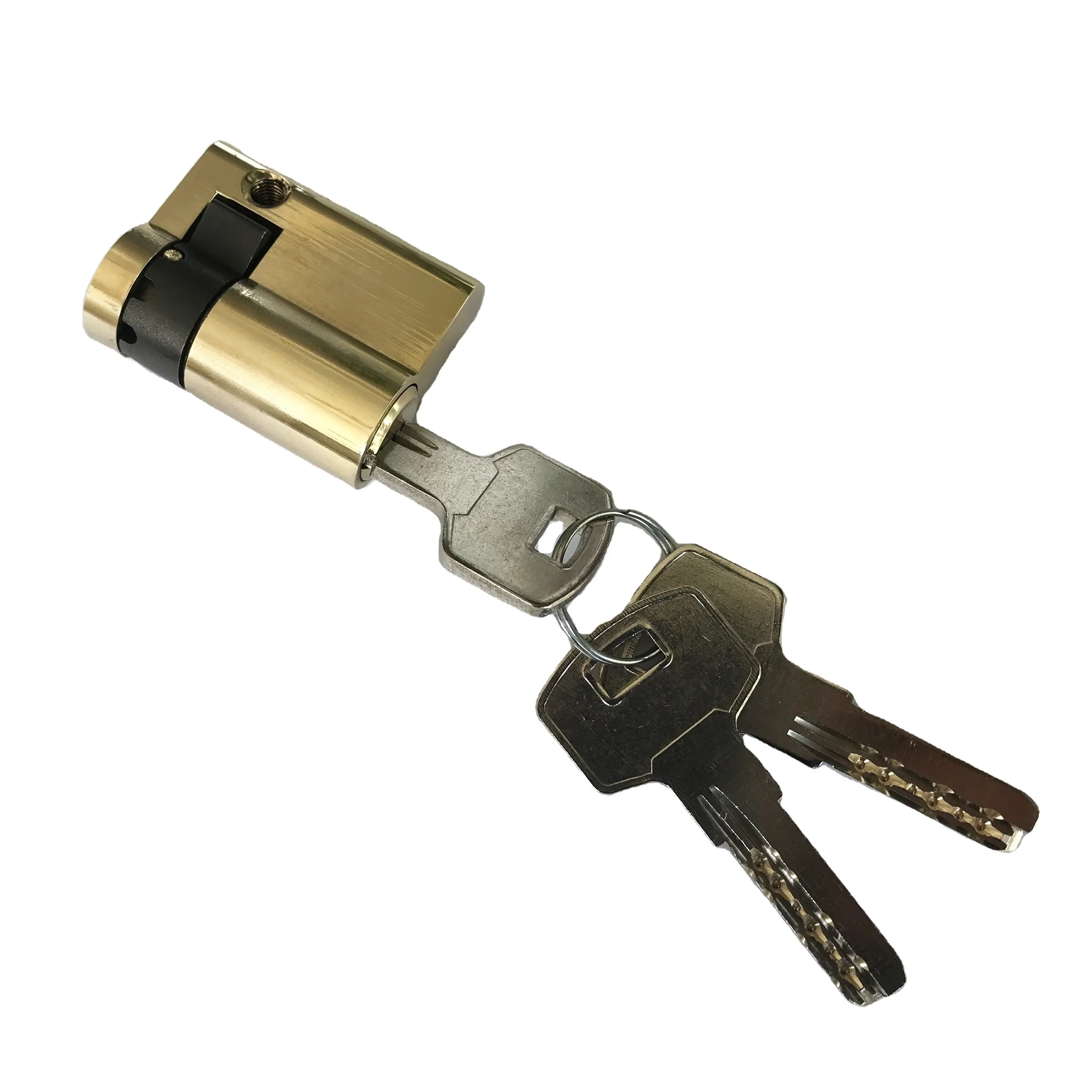 LOYAL High Quality European Profile Half Cylinder Adjustable Cam Brass Mortise Computer Key Door Lock Cylinder