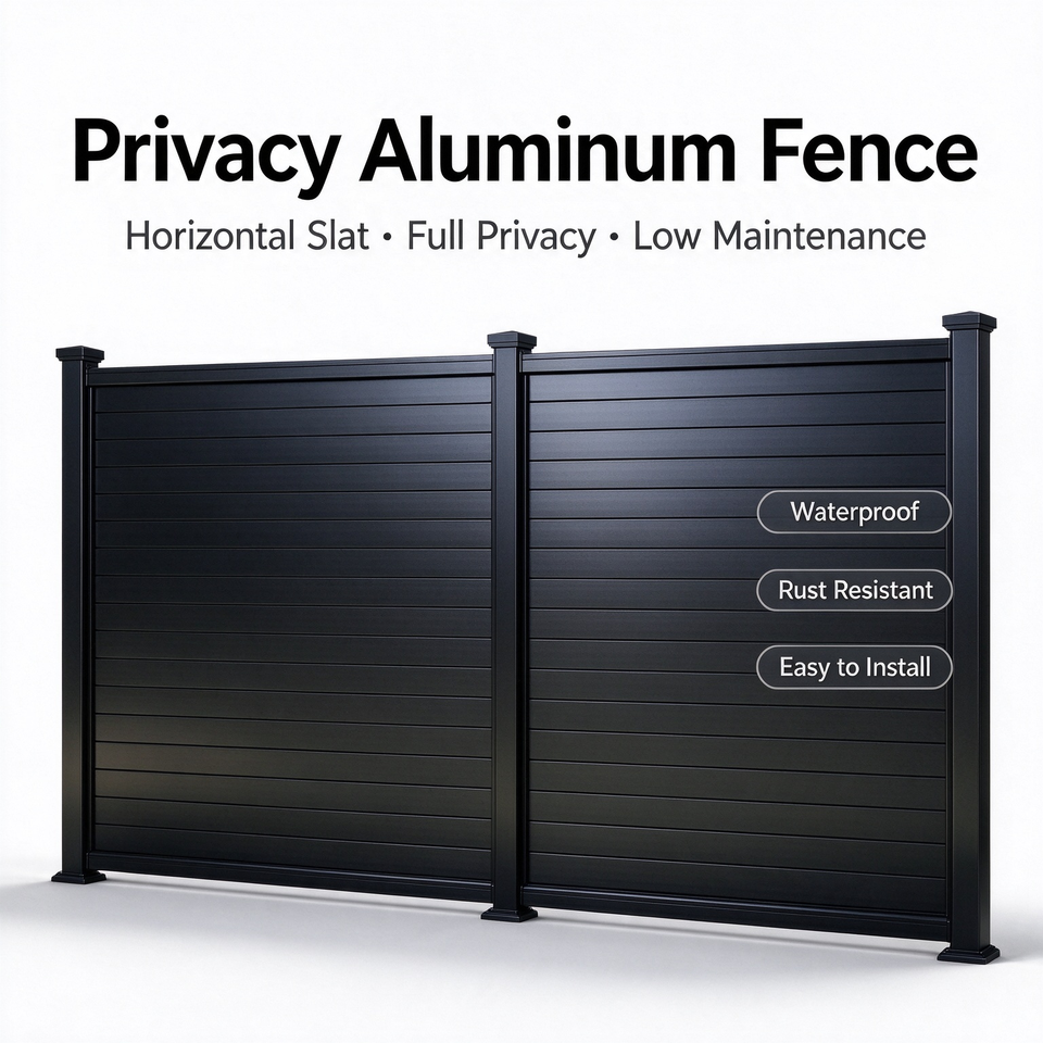 Heavy Duty Modular Aluminum Fence, Easy Installation Outdoor Privacy ...