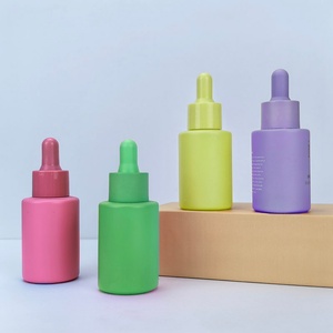 En Stock: Botella de Vidrio Cosmética Multicolor de 30 ml con Hombro Plano y Gotero, Envase para Cuidado de la Piel, Botella Personalizada para Aceites Esenciales - Product Image 4