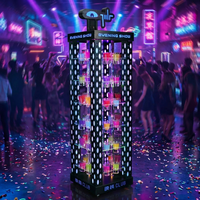 Support de Verres à Cocktail LED RGB Rechargeable Multi-Niveaux Lumineux Personnalisé pour Bar, Boîte de Nuit, KTV, Hôtel, Fête, Salon