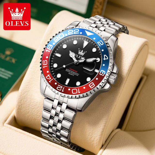 OLEVS 5657 Oem Luxury Factory Custom logo Brand logo Sports Fashion Waterproof Stainless Steel Luminous Quartz Watch