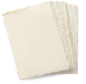 50 Sheets Biodegradable 4 X 6 Inch Handmade Rough/<strong>Textured</strong> Watercolor <strong>Paper</strong> 160 GSM Deckled Edge <strong>Paper</strong> <strong>with</strong> PE Coating - Product Image 2