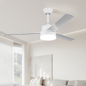 High CFM Quiet LED Ceiling Fan, Contemporary DC Motor Fan with Remote Control for Indoor <b>Space</b> - Product Image 1