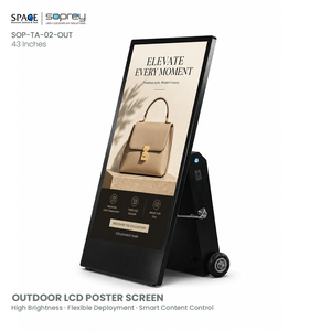Écran LCD portable de 43 pouces en forme de A pour affichage numérique extérieur, idéal pour les magasins et les restaurants - Product Image 1