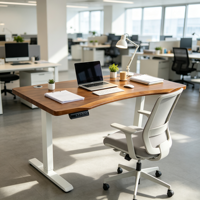 Cadre de bureau électrique réglable en hauteur à moteur unique et 2 niveaux, base de bureau ergonomique en métal pour position assise ou debout Alibaba.co