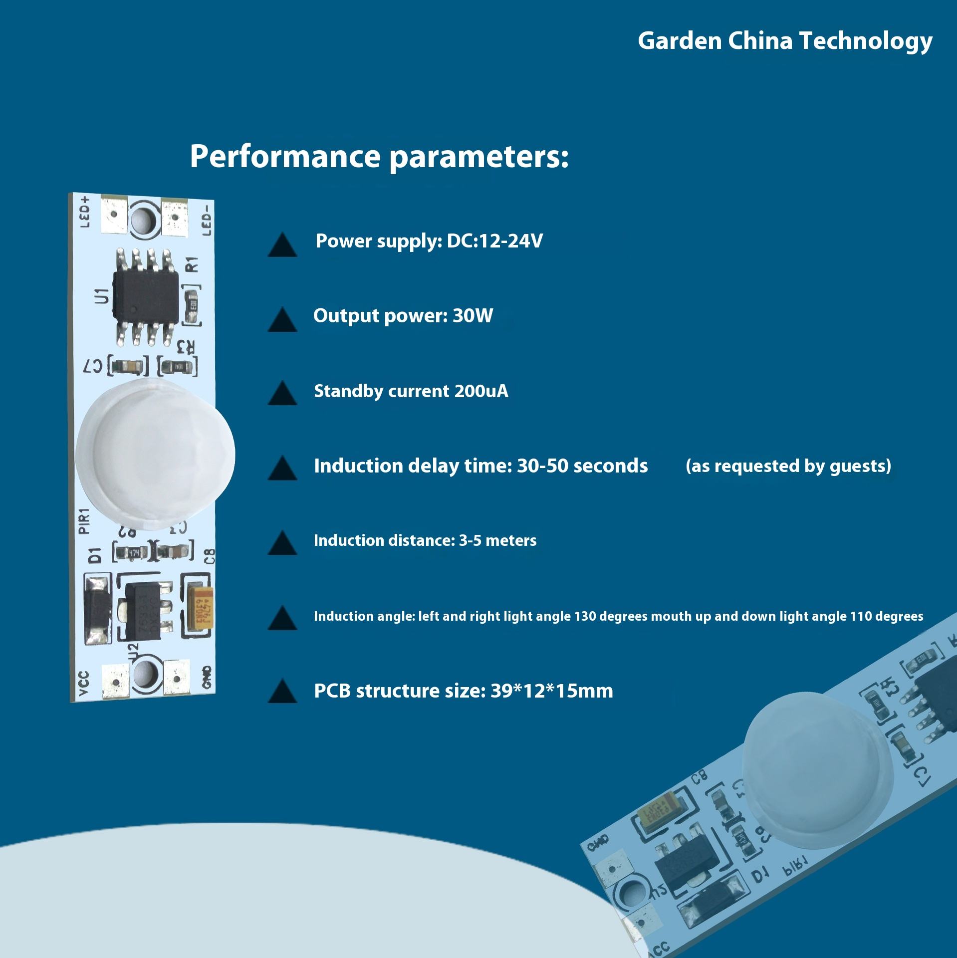 DC12-24V Dimmable Wardrobe Switch with Low Voltage Built-In Infrared Sensor Human Body Sensor Inductive Switches