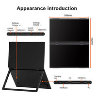 Extension de moniteur portable à double écran de 15.6 pouces Moniteur d'écran portable pour extension d'écran pour ordinateur portable