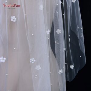 Voile de mariée court élégant YouLaPan à une seule couche, idéal pour les mariées, les demoiselles d'honneur, les fêtes de mariage et les occasions festives V83 - Product Image 2