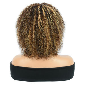 วิกผมแท้จากอินเดียแบบไม่ต้องใช้กาว ความหนาแน่น 180% <span class=keywords><strong>ผม</strong></span>สั้นหยิกแบบแอฟโฟร ขนาด 10 นิ้ว ไฮไลท์<span class=keywords><strong>สี</strong></span> P4/27 สำหรับผู้หญิงยุโรป <span class=keywords><strong>ผม</strong></span>เวอร์จิ้น - Product Image 3