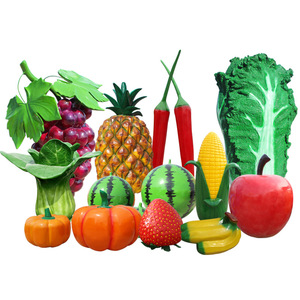 Événements alimentaires Thème Ornements Géant Fibre de Verre Banane Raisin Grenade Cerise Props Résine <span class=keywords><strong>Dragon</strong></span> Fruit Statue - Product Image 2
