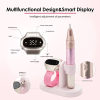 Nouvelle perceuse à ongles sans fil portable rechargeable de haute qualité 2025, faible bruit, type-C, sans fil, avec bracelet, perceuse à ongles électrique