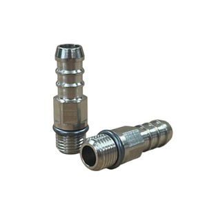 Raccord de tuyauterie en laiton mâle BREMBOFLEX DN8 nickelé, basse pression, métrique, pièce pour système CVC - Product Image 1