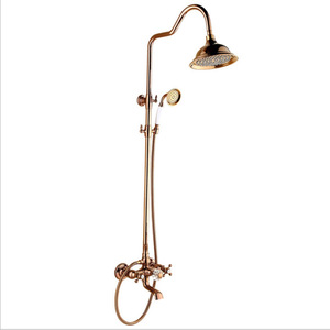 LONGSTAR Ensemble de pommeau de <span class=keywords><strong>douche</strong></span> de luxe en laiton rétro léger Pomme de <span class=keywords><strong>douche</strong></span> pressurisée Appareil de bain - Product Image 1